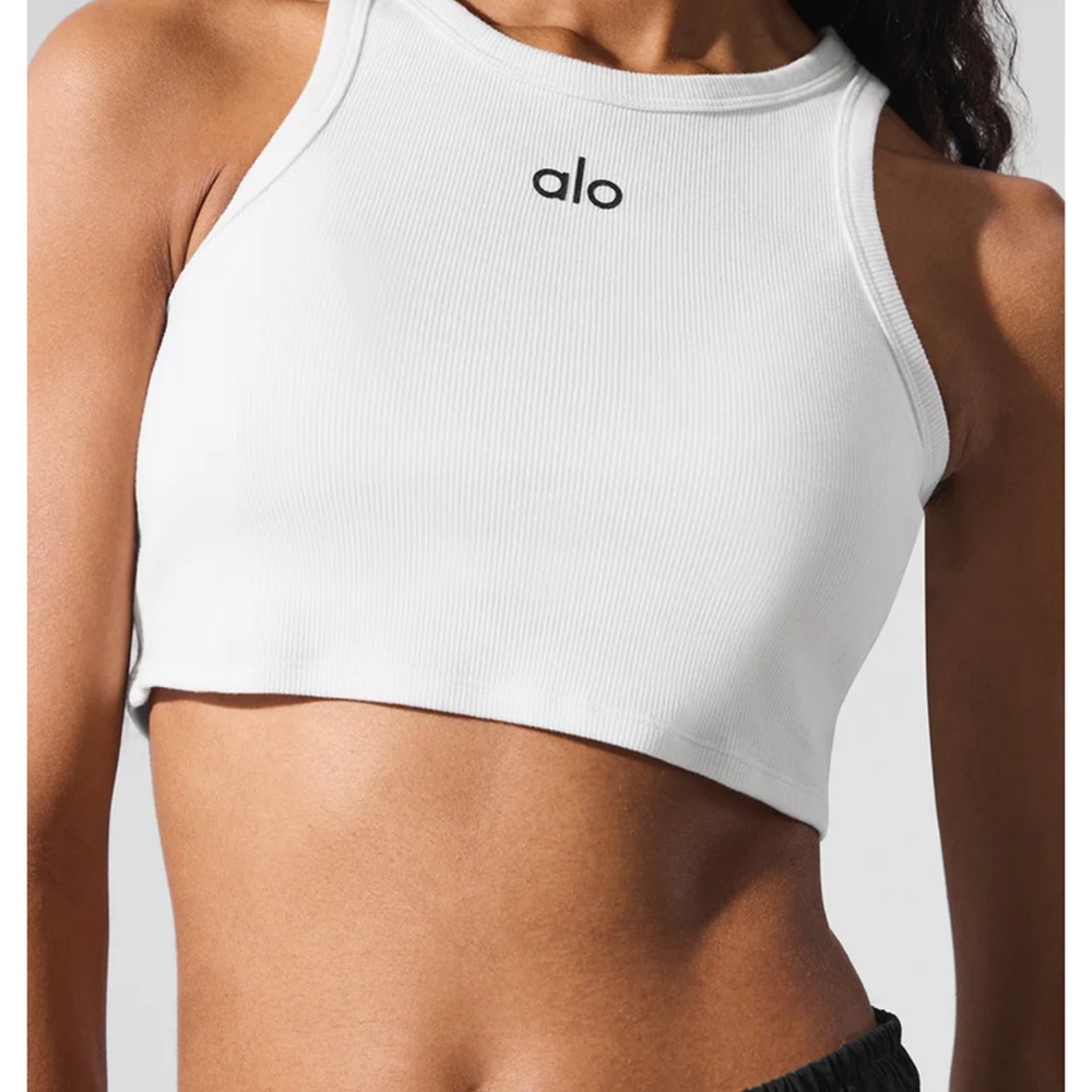 ALO Yoga Aspire Women's White Crop Top